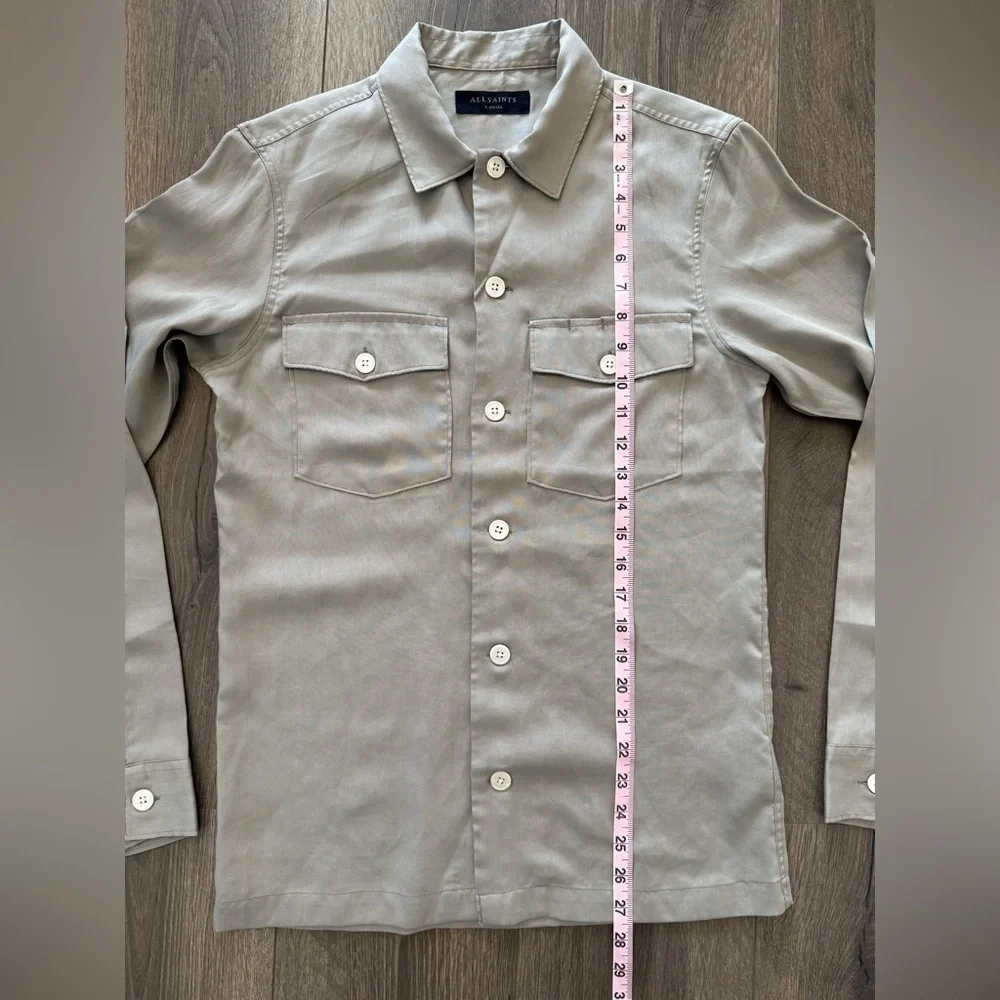 AllSaints Penang LS Shirt Button Down Ling Sleeve Size XS - Picture 5 of 9